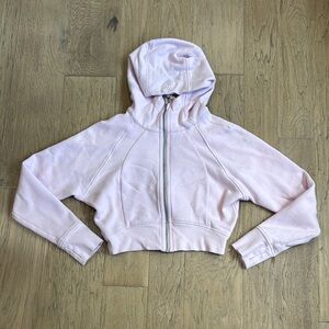 Lululemon Scuba Full-Zip Cropped Hoodie Meadowsweet Pink Size 8